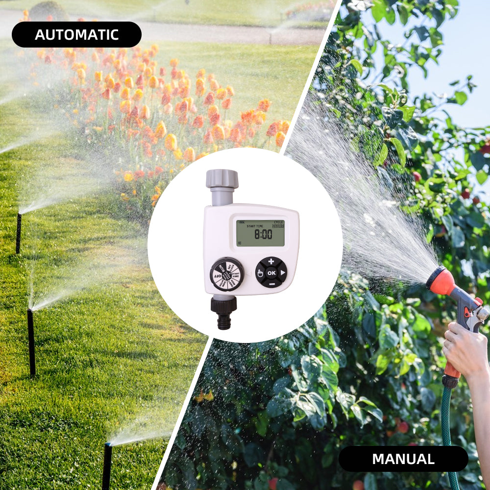 4 Cycle Digital Water Timer Solenoid Valve Home Garden Automatic Irrigation Timer Waterproof #21135 - Aqualin Official Store