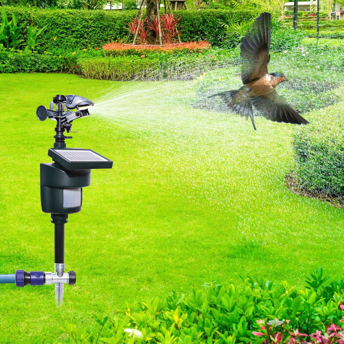 Solar Motion Eco-friendly Jet Spray Animal Repeller with Solar Panel Garden Pest Bird Control Repellent #31012