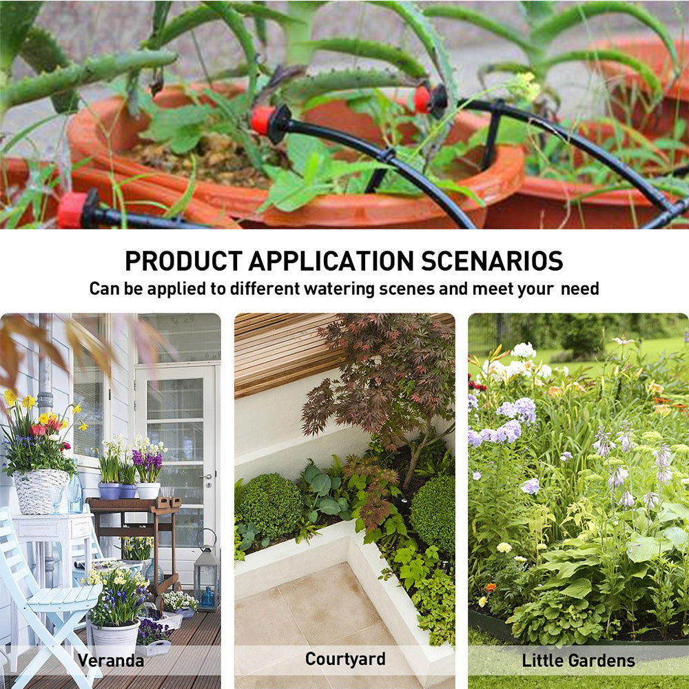 25m/ 30m Automatic Micro Drip Irrigation System Garden Irrigation Spray Self Watering Kits with Adjustable Dripper #26301-1 - Aqualin Official Store