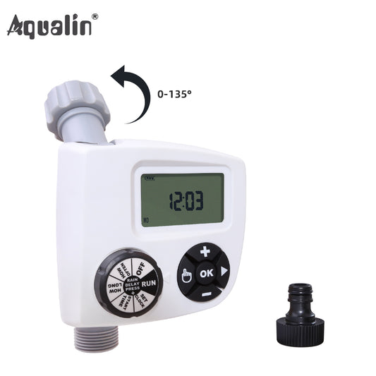 4 Cycle Digital Water Timer Solenoid Valve Home Garden Automatic Irrigation Timer Waterproof #21135 - Aqualin Official Store