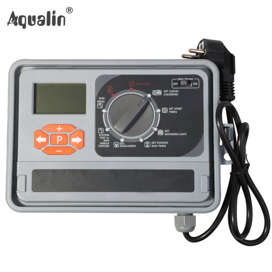 11 Station Garden Automatic Irrigation 220-240V AC Controller Water Timer Watering System with EU standard Internal Transformer #10469 - Aqualin Official Store