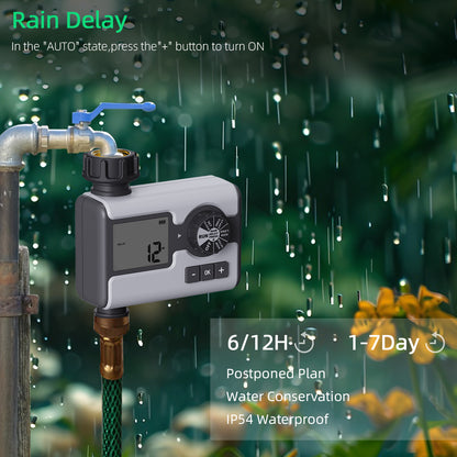 Sprinkler Timer Dial Hose Faucet Timer Programmable Water Timer for Garden Hose with Rain Delay Watering System#21177