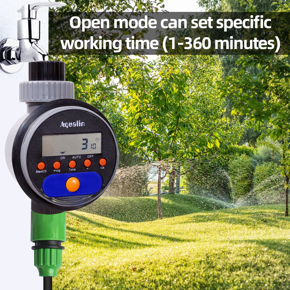 Automatic LCD Display Watering Timer Electronic Home Garden Ball Valve Water Timer For Garden Irrigation 21026 Upgrade # 21526 - Aqualin Official Store