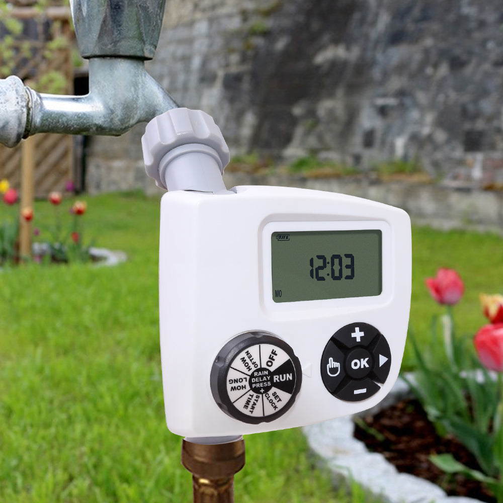 Check Valve Timer 4 Cycle Digital Water Timer Solenoid Valve Home Garden Automatic Irrig ...