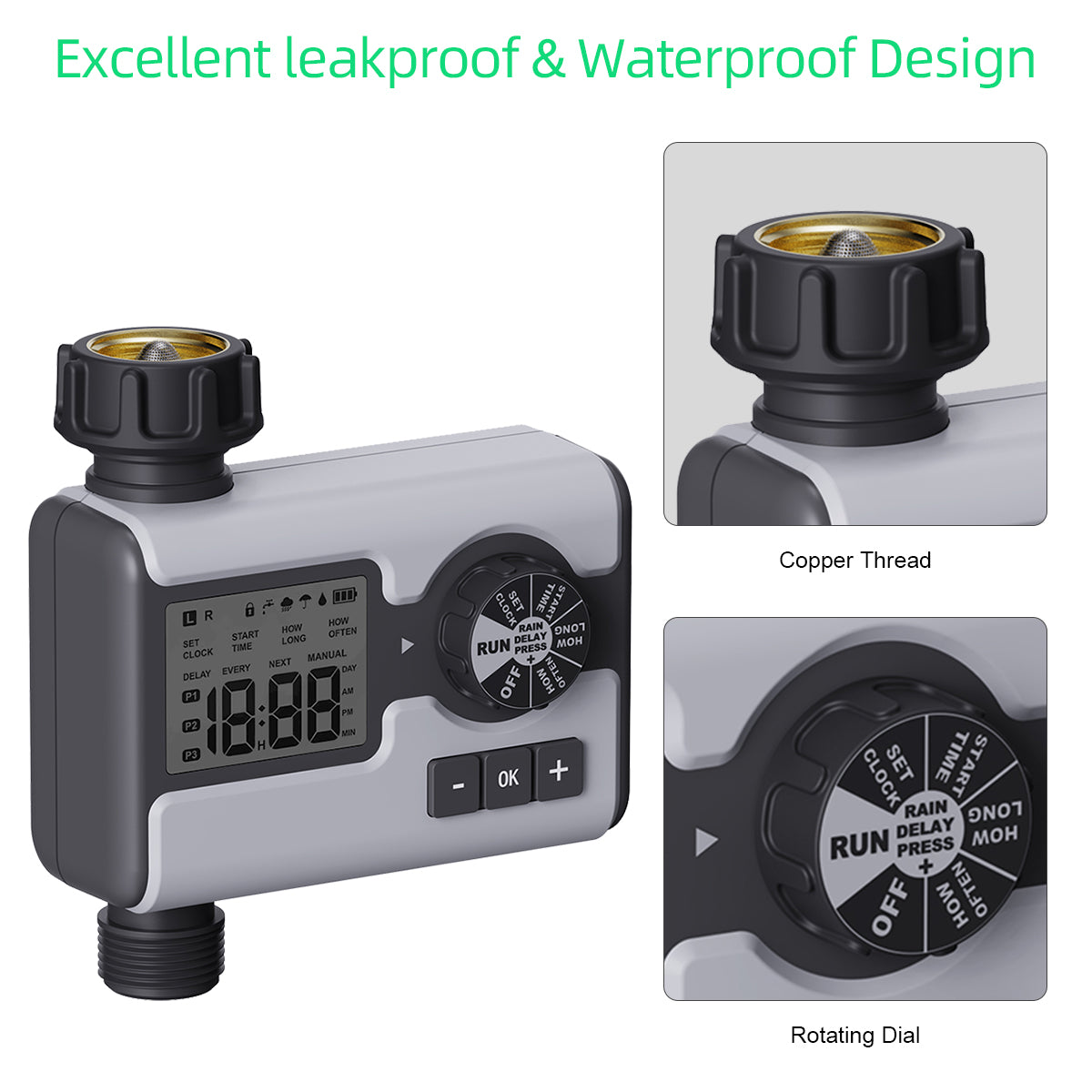 Sprinkler Timer Dial Hose Faucet Timer Programmable Water Timer for Garden Hose with Rain Delay Watering System#21177