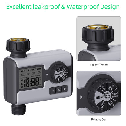 Sprinkler Timer Dial Hose Faucet Timer Programmable Water Timer for Garden Hose with Rain Delay Watering System#21177