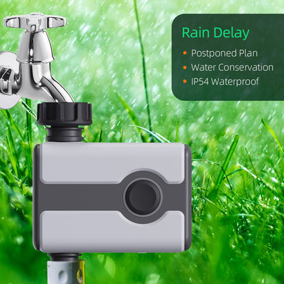 WiFi Water Timer Brass Inlet Sprinkler Timer for Garden Hose Bluetooth Wi-Fi Remote Control#21187+21189