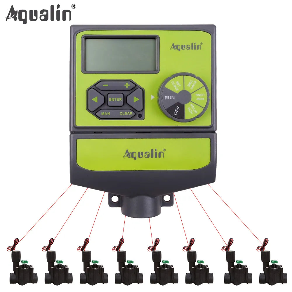 8 Stations Garden Automatic Irrigation DC 3V Input Controller Water Ti ...