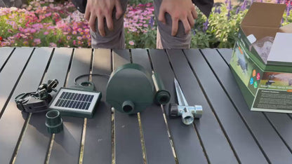 Motion Activated Sprinkler with Day & Night Detection Modes Water Jet Animal Repellent with Solar Panel Bird Heron Cat Repellent Garden Wild Animals for Yard#31012L