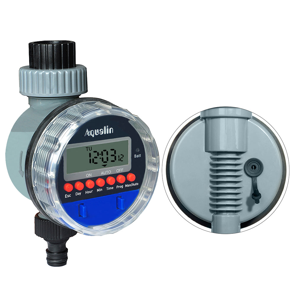 Automatic LCD Display Watering Timer Electronic   Ball Valve   Irrigation Controller#21026 - Aqualin Official Store