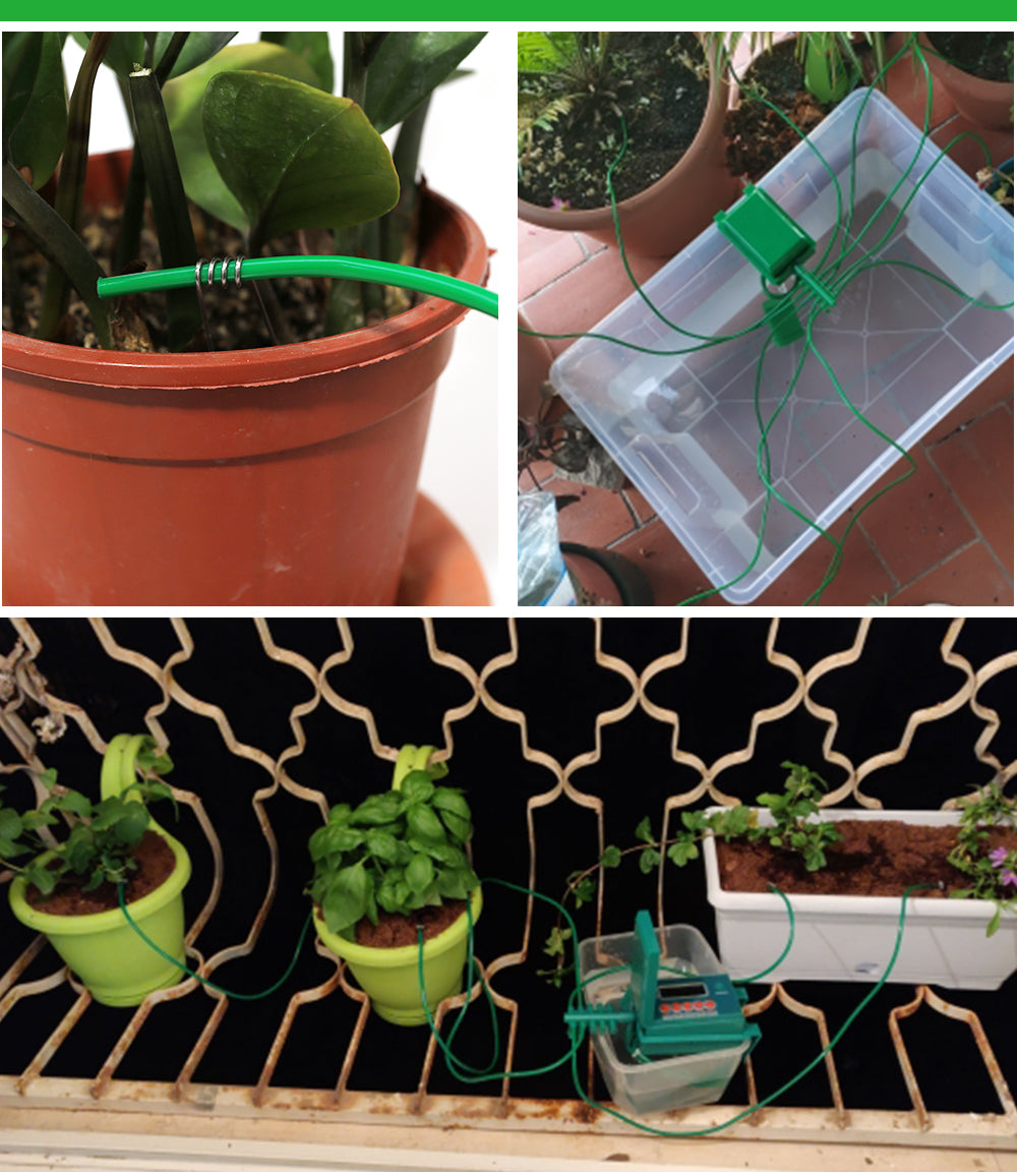 Automatic Micro Home  Drip Irrigation Watering Kits System Sprinkler with Smart Controller for Garden,Bonsai Indoor Use #22018 - Aqualin Official Store