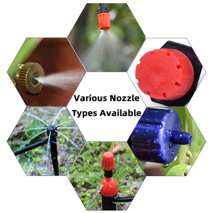 Micro Drip Plant Watering Kit DIY Garden Irrigation Mist Cooling System with Adjustable Nozzles and Water Timer Package - Aqualin Official Store