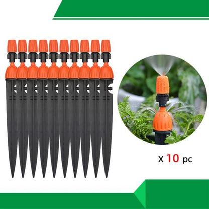 Micro Drip Plant Watering Kit DIY Garden Irrigation Mist Cooling System with Adjustable Nozzles and Water Timer Package - Aqualin Official Store