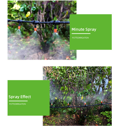 10m 9/12 Hose Automatic  Spray Irrigation System Garden Mist  Watering Kits with Adjustable Spray Nozzle #26301-9 - Aqualin Official Store