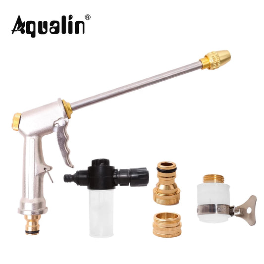 Garden Water Gun Adjustable High Pressure Washer Car Wash Metal Gun Foam Nozzles For Watering Hose Metal Sprinkler #WG70003 - Aqualin Official Store