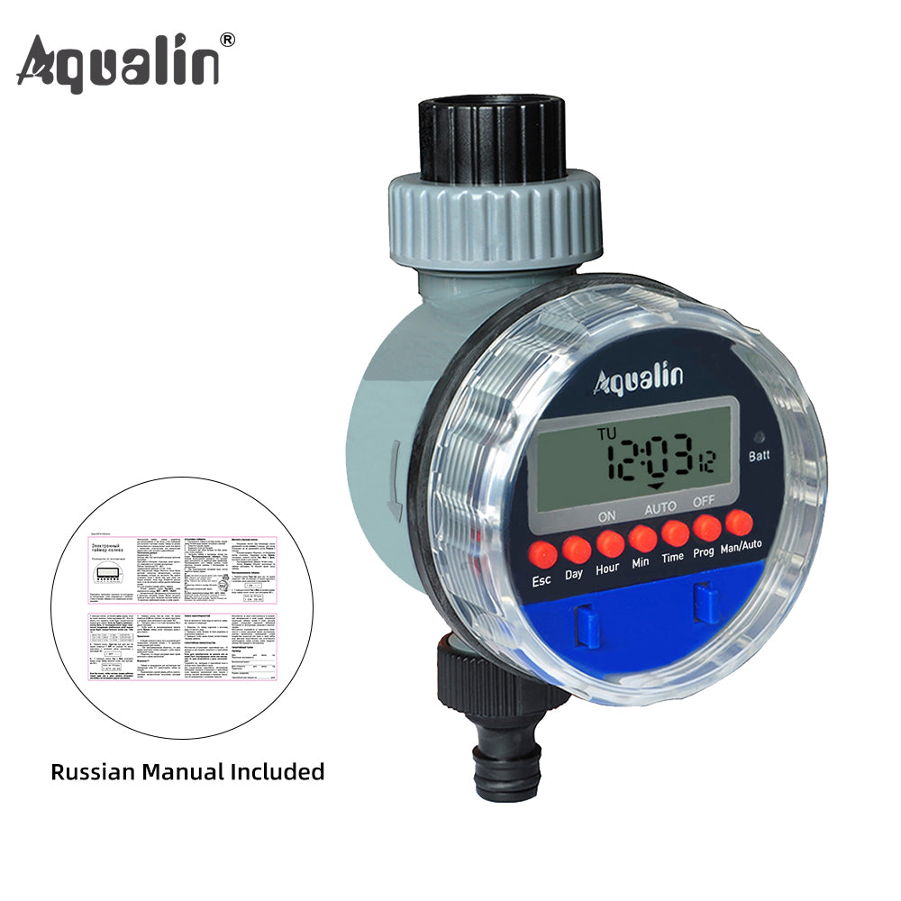 LCD Display Watering Timer Electronic Ball Valve Controller Aqualin ...