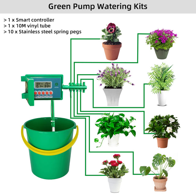Automatic Micro Home  Drip Irrigation Watering Kits System Sprinkler with Smart Controller for Garden,Bonsai Indoor Use #22018 - Aqualin Official Store