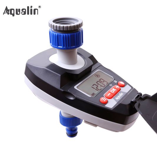 Digital LCD Display Garden  Water Timer Irrigation Controller System with Rain Sensor Hole and Rain Delay #21087 - Aqualin Official Store