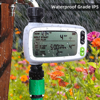 Garden Automatic LCD Big Screen Water Timer Irrigation Controller System for Planting Watering #21139 - Aqualin Official Store