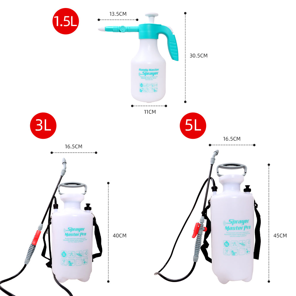 1.5/3/5L Garden Irrigation Pneumatic Sprayer Home Lawn Large Range Spray Water Fogger Spraying Disinfect Pesticides Tools - Aqualin Official Store