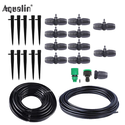 10m 9/12 Hose Automatic  Drip Irrigation System Garden Irrigation Systems  Watering Kits with Adjustable Dripper #26301-8 - Aqualin Official Store