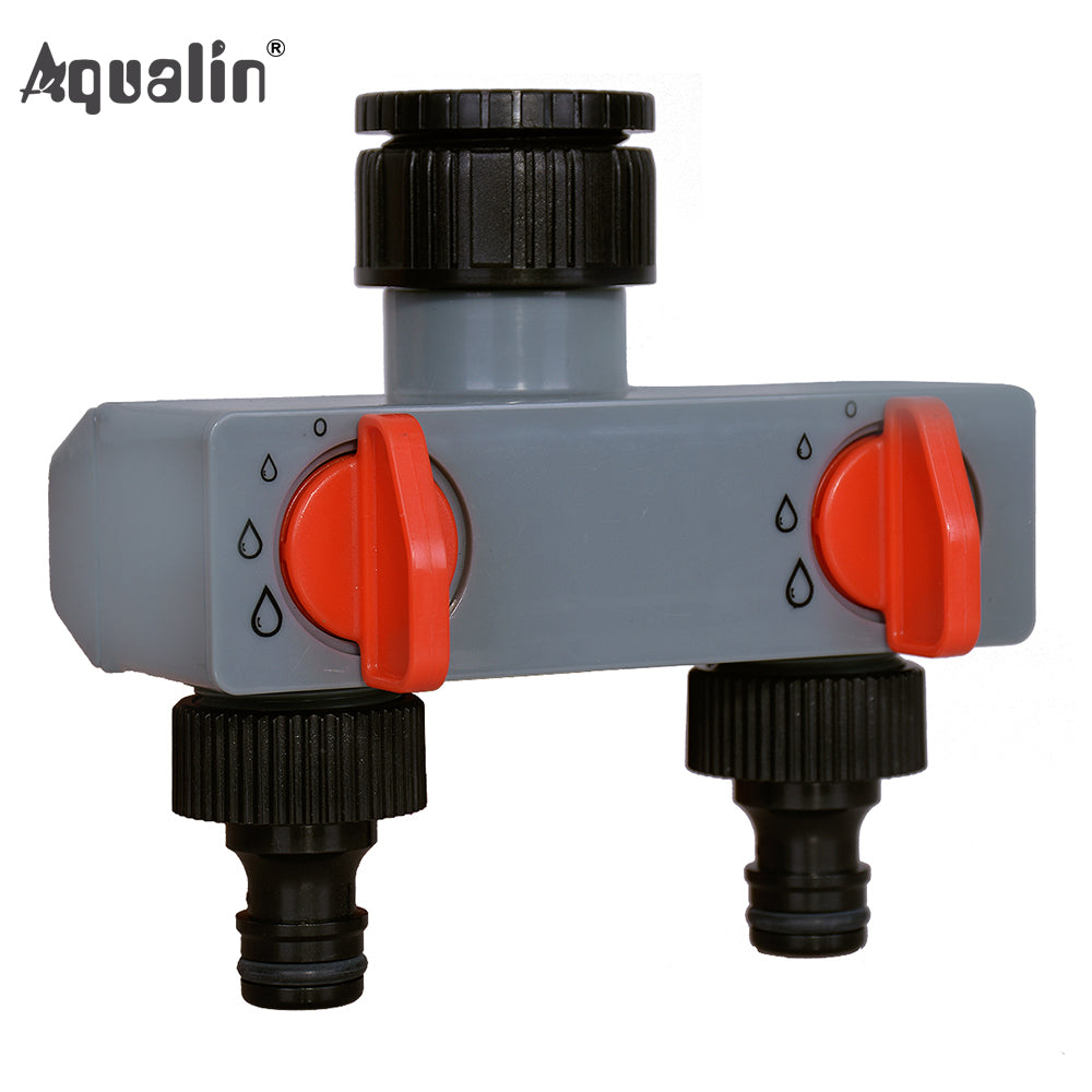2 Way Water Distributor Tap Adapter  ABS Plastic Connector Hose Splitters for Hose Tube Water Faucet #27211 - Aqualin Official Store