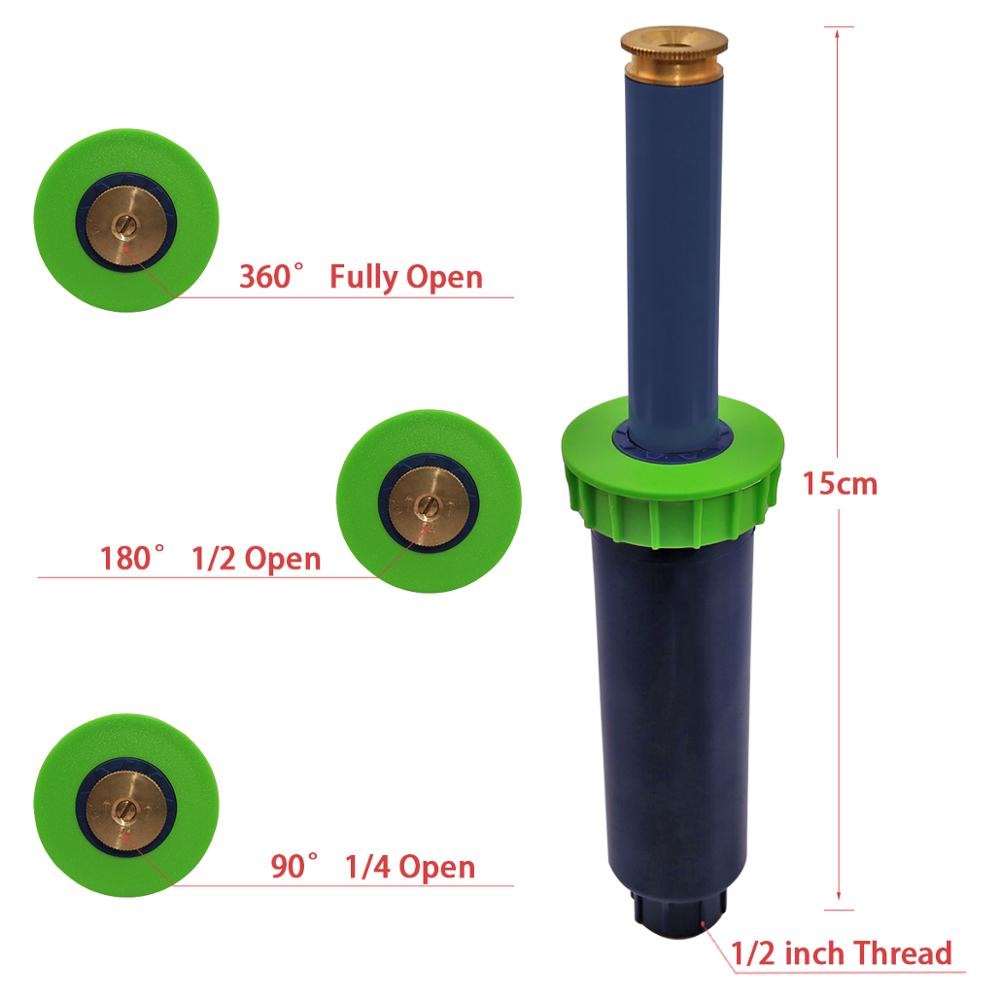 90-360 Degree 4Pcs/lot Garden Lawn Sprinkler  Automatic Retractable Spray Irrigation System Copper Nozzle #GW00106 - Aqualin Official Store